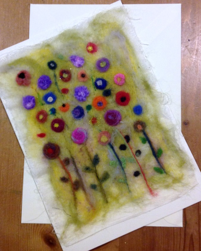 The finished picture looks great mounted as a greetings card.