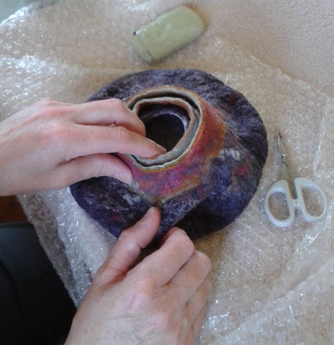 One of the bowls taking shape.