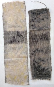 My two Eco dyed cotton fabrics 