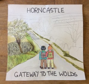 Working on my design for the Walkers are Welcome art quilt